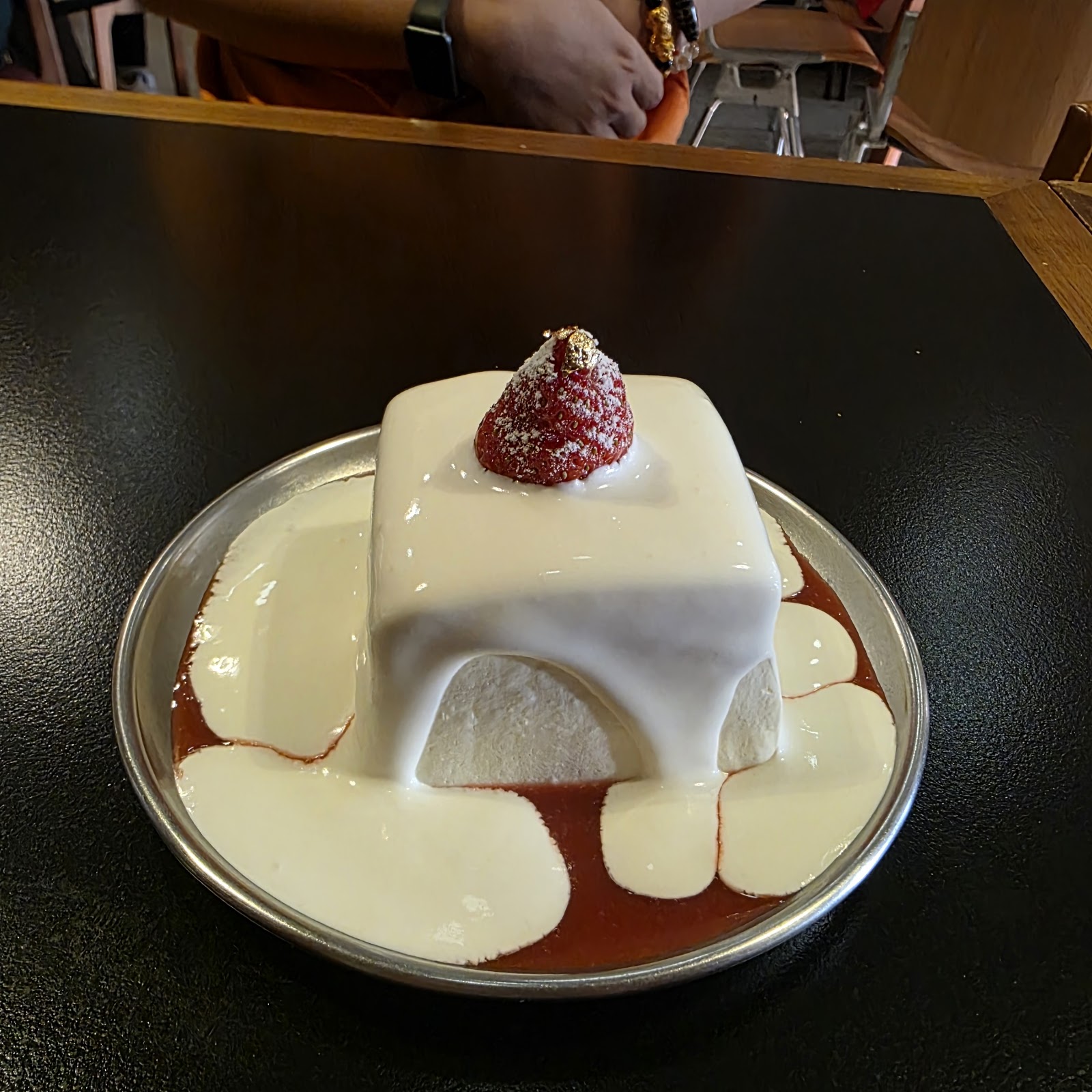 Signature red velvet mousse dessert at arest Cafe