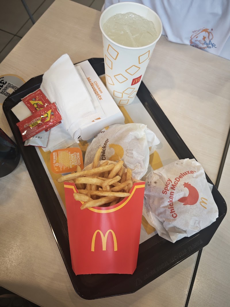 McDonald's tray meal with fries, nuggets and drink