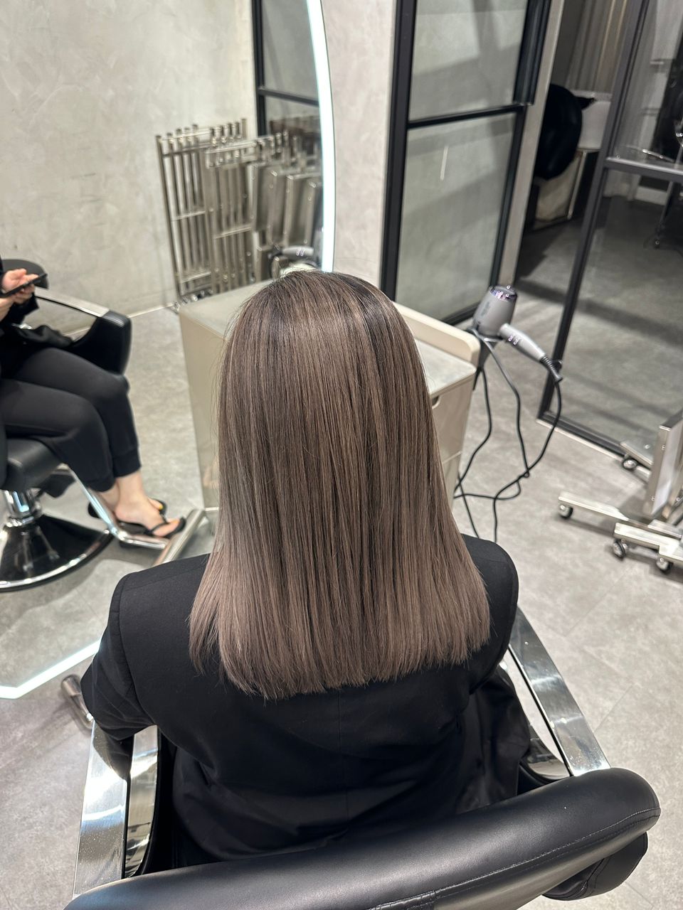 Sleek balayage finish at ONE HAIR