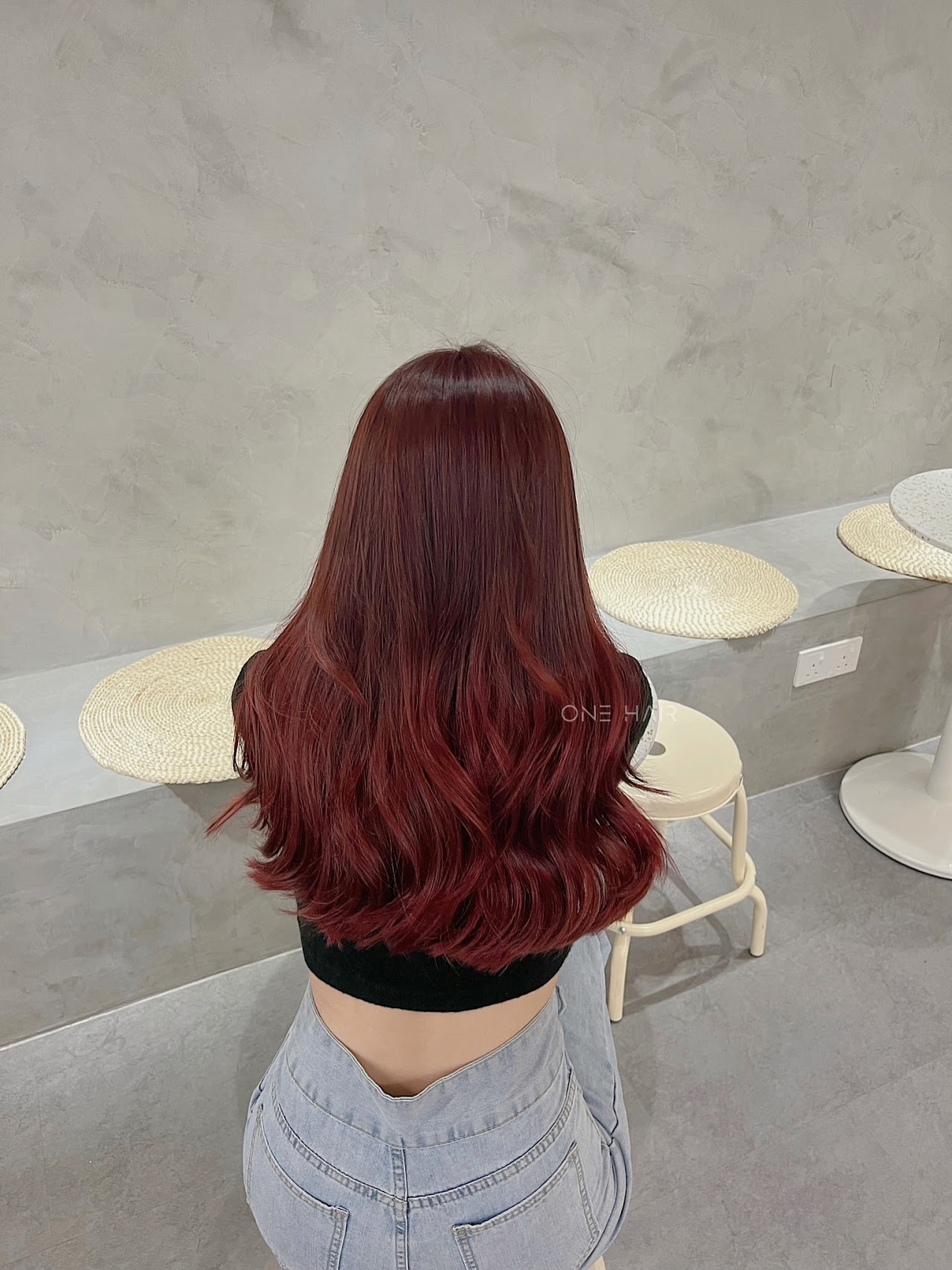Vivid red hair colour result