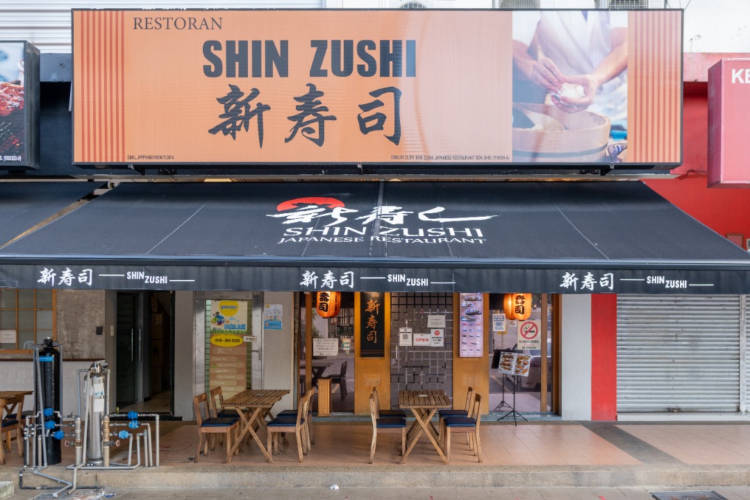 Shin Zushi shopfront and signage at Bukit Jalil