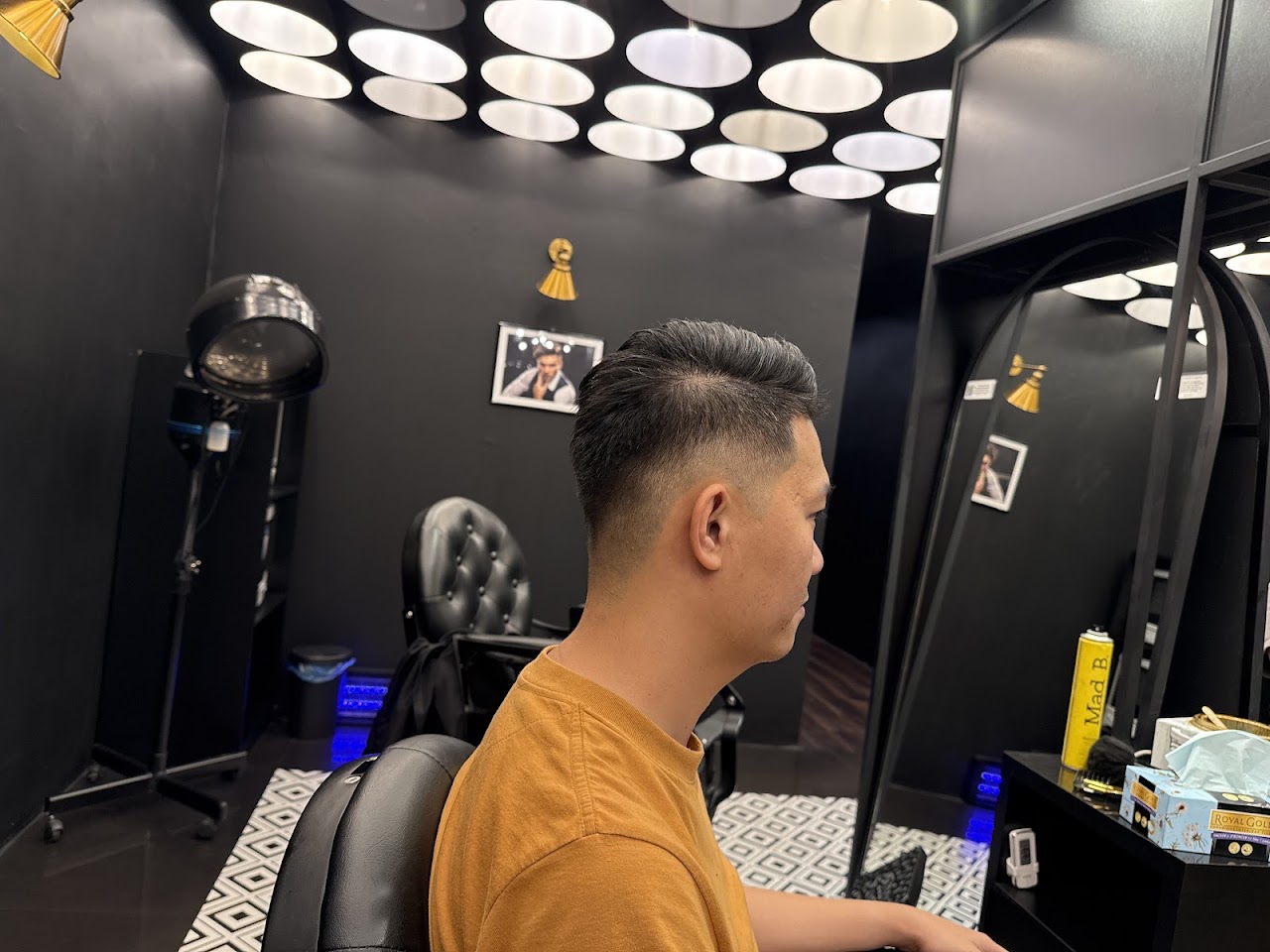 Fresh fade in progress at Top Touch